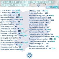 Подробнее: Статистика заболевания коронавирусом в Волгоградской области на 11.11.2020